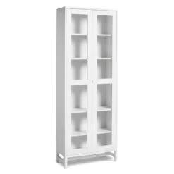 Falsterbo Cabinet 190 Cm Glass Doors, White