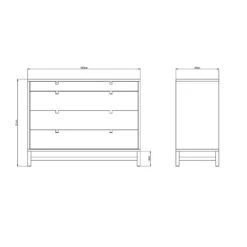 Falsterbo Chest Of Drawers, 4 Drawers, White Lacquer -Maze Furni Shop mavis falsterbo chest of drawers 4 drawers white lacquer 1