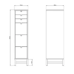 Falsterbo Chest Of Drawers, 6 Drawers, White Lacquer -Maze Furni Shop mavis falsterbo chest of drawers 6 drawers white lacquer 3