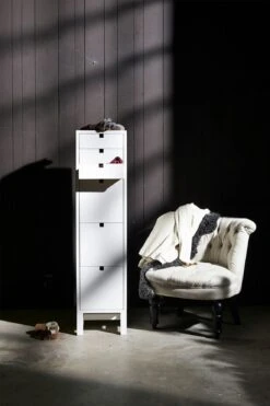 Falsterbo Chest Of Drawers, 6 Drawers, White Lacquer -Maze Furni Shop mavis falsterbo chest of drawers 6 drawers white lacquer 4