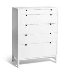 Falsterbo Chest Of Drawers Five Drawers 80x40x108 Cm, White