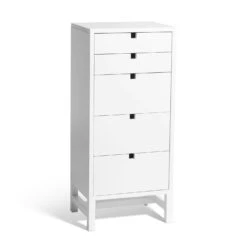 Falsterbo Chest Of Drawers Small, 5 Drawers, White Lacquer