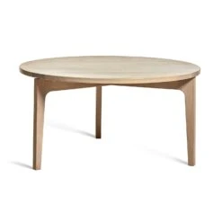 Höllviken Coffee Table Ø80x41 Cm, White Pigmented Oak