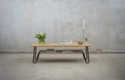 Marcel Coffee Table/Sideboard 120x50 Cm, Oiled Rustic Oak -Maze Furni Shop mavis marcel coffee table sideboard oiled rustic oak 1