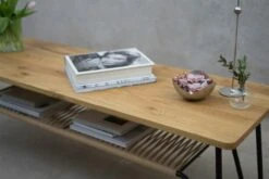 Marcel Coffee Table/Sideboard 120x50 Cm, Oiled Rustic Oak -Maze Furni Shop mavis marcel coffee table sideboard oiled rustic oak 2