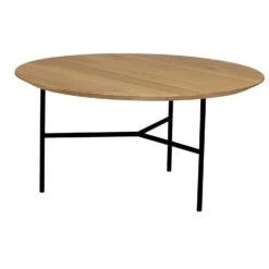 Tribeca Coffee Table Lacquered Oak / Black, 80 Cm