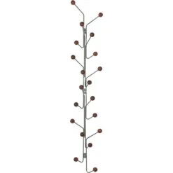 Maze Bill Coat Rack Vertical, Green / Walnut Brown