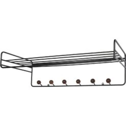 Maze Bill Hat Rack 71 Cm, Black / Walnut