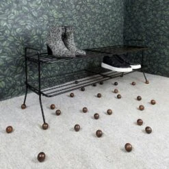 Maze Bill Shoe Shelf L, Black/Brown -Maze Furni Shop maze bill shoe shelf l 9