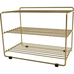 Maze Downtown Shoe Rack, Brass