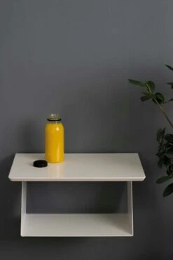 Maze Edgy Shelf, White -Maze Furni Shop maze edgy shelf bed side table 5