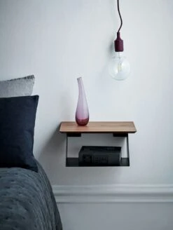 Maze Edgy Wood Shelf, Black Beauty / Walnut -Maze Furni Shop maze edgy wood shelf 2