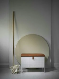 Maze Frank Storage Bench, White/Brown -Maze Furni Shop maze frank storage bench 3