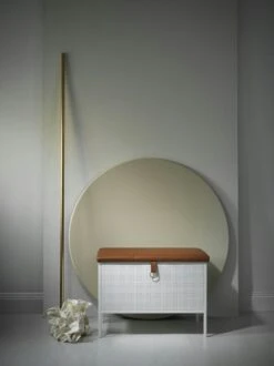 Maze Frank Storage Bench, White/Brown -Maze Furni Shop maze frank storage bench 6