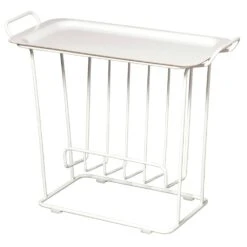 Maze Minnie Mae Paper Tray Table, White