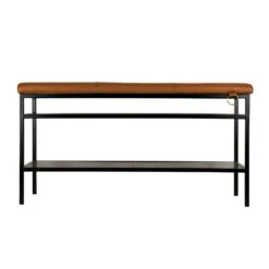 Maze Nancy Bench, Black/Cognac