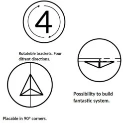 Maze Pythagoras Shelf XS, Black/Walnut -Maze Furni Shop maze pythagoras shelf xs 0 1