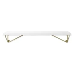 Maze Pythagoras Shelf XS, White/Matte Brass