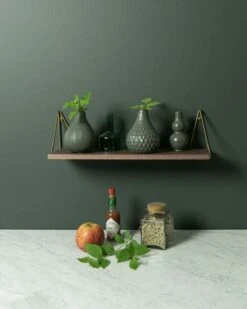 Maze Pythagoras Shelf XS, Walnut/Brass -Maze Furni Shop maze pythagoras xs shelf 26