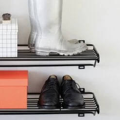 Maze Shoe Shelf L, White -Maze Furni Shop maze shoe shelf l 2 2