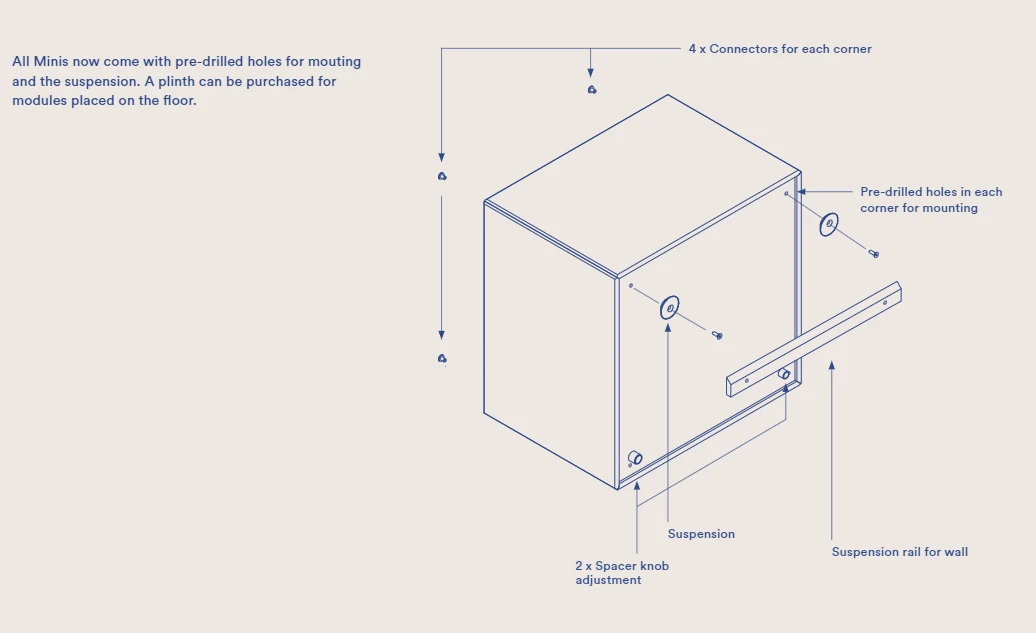 MONTANA Mini 1006 Shelf With Two Drawers, Rhubarb 5 MONTANA Mini 1006 Shelf With Two Drawers, Rhubarb - Image 5