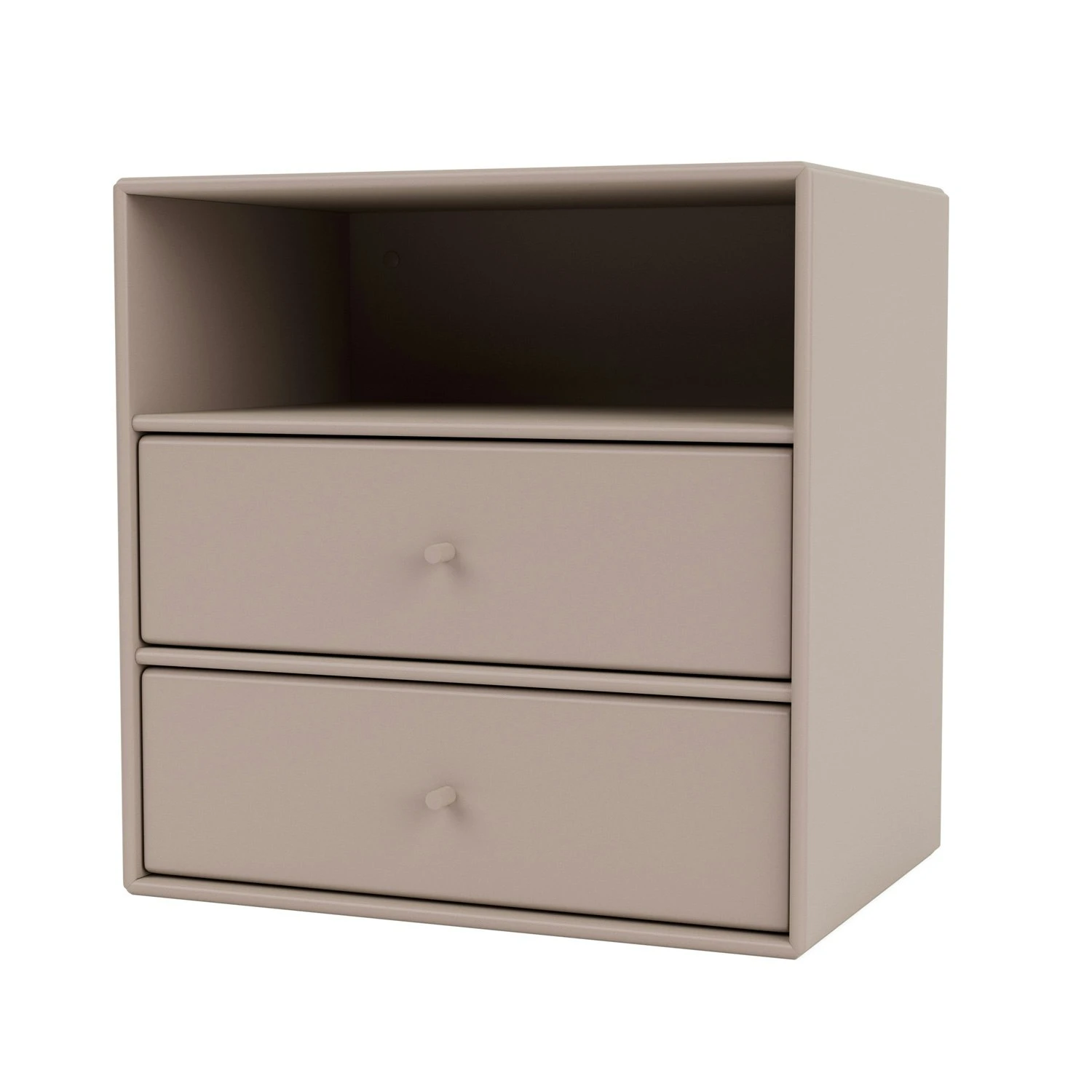MONTANA Mini 1006 Shelf With Two Drawers, Mushroom 1 MONTANA Mini 1006 Shelf With Two Drawers, Mushroom
