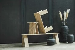 Muubs Angle Stool Solid Oak, Natural / Oil -Maze Furni Shop muubs angle stool solid oak 7