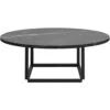 New Works Florence Coffee Table 90 Cm, Black Marble / Black