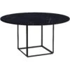 New Works Florence Dining Table 145 Cm, Black Marble / Black