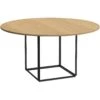 New Works Florence Dining Table 145 Cm, Natural Oak / Black