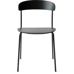 New Works Missing Chair Without Armrest, Black Oak