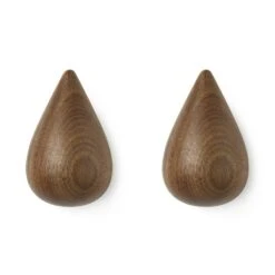Normann Copenhagen Dropit Hooks Large Walnut - 2 Pcs