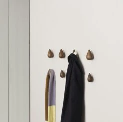Normann Copenhagen Dropit Hooks Large Walnut - 2 Pcs -Maze Furni Shop normann copenhagen dropit hanger large 2 pcs 8