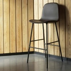 Normann Copenhagen Form Bar Stool High Back 65 Cm Steel, Black -Maze Furni Shop normann copenhagen form bar stool high back 65 cm steel 1 1