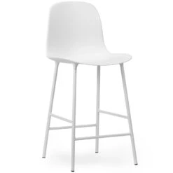 Normann Copenhagen Form Bar Stool High Back 65 Cm Steel, White