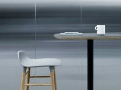 Normann Copenhagen Form Bar Stool Oak Base, 65cm, White -Maze Furni Shop normann copenhagen form bar stool oak base 2