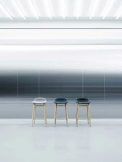 Normann Copenhagen Form Bar Stool Oak Base, 65cm, Grey -Maze Furni Shop normann copenhagen form bar stool oak base 3 4