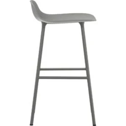 Normann Copenhagen Form Bar Stool Steel Base, 65cm, Grey -Maze Furni Shop normann copenhagen form bar stool steel base 18