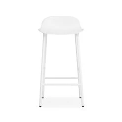 Normann Copenhagen Form Bar Stool Steel Base, 65cm, White