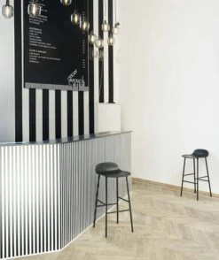 Normann Copenhagen Form Bar Stool Steel Base, 65cm, Black -Maze Furni Shop normann copenhagen form bar stool steel base 23