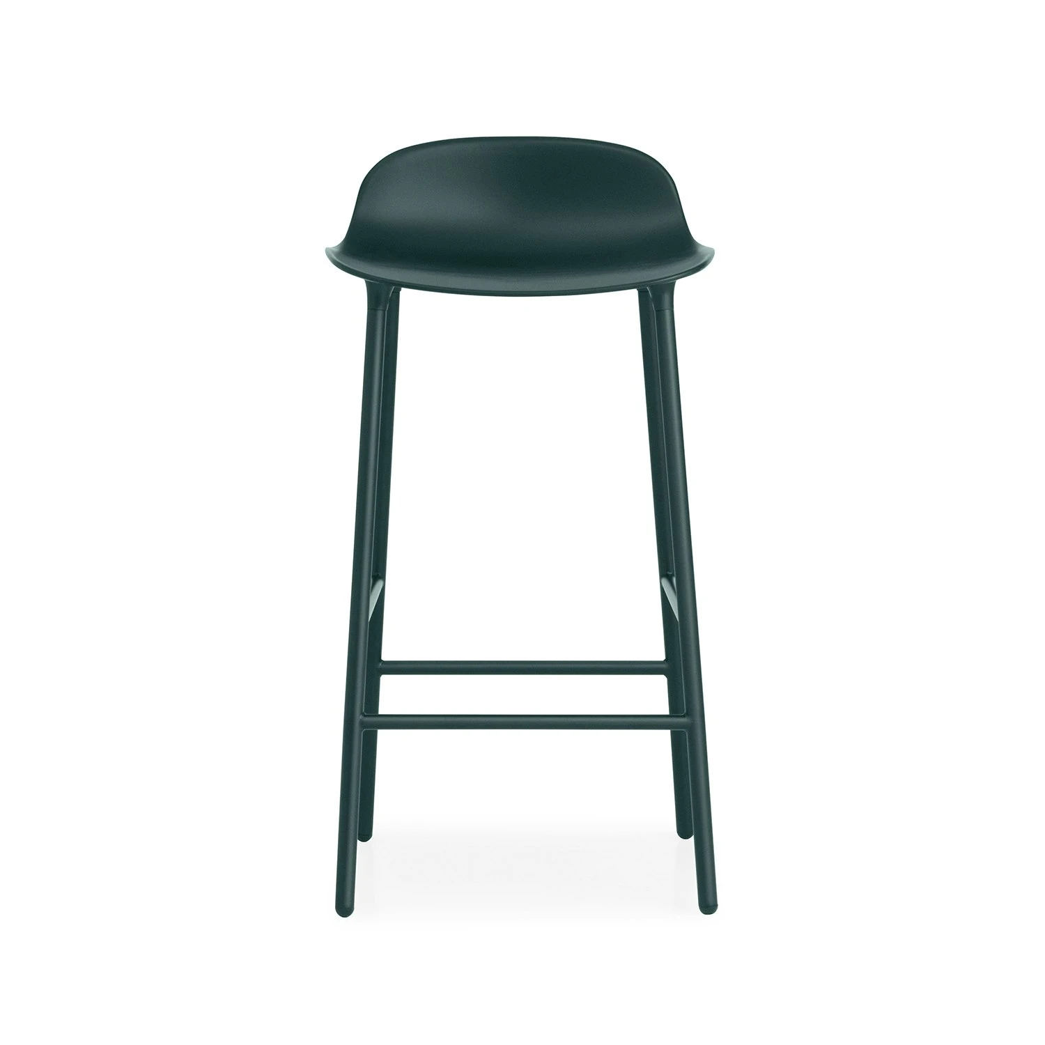 Normann Copenhagen Form Bar Stool Steel Base, 65cm, Green 1 Normann Copenhagen Form Bar Stool Steel Base, 65cm, Green