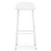 Normann Copenhagen Form Bar Stool Steel Base, 75cm, White
