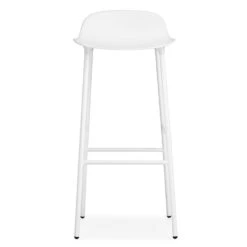 Normann Copenhagen Form Bar Stool Steel Base, 75cm, White