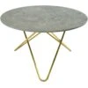 OX Denmarq Big O Dining Table, Grey Marble/Brass