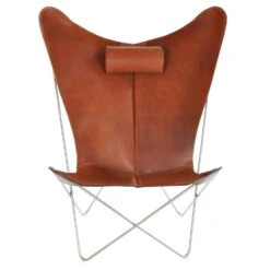 OX Denmarq KS Bat Chair, Steel Frame, Leather Konjak