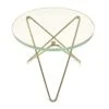 OX Denmarq Mini O Side Table Ø40 Cm, Brass Frame/Glass