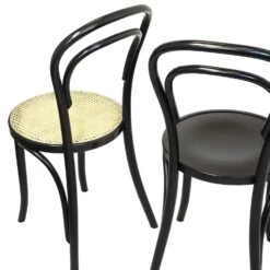 No 14 Café Chair, Black/Rattan Seat -Maze Furni Shop paged no 14 cafe chair black 6