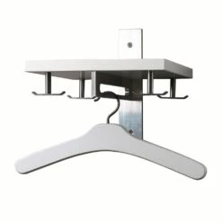 Hat Rack 5, White/Aluminium