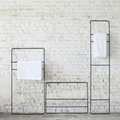 Serax Juno Wall Towel Rack, Black -Maze Furni Shop serax juno wall towel rack black 2