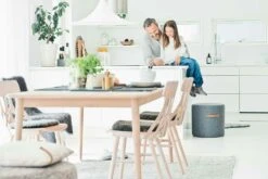 Shepherd Sara Round Wool Pouf 40x40 Cm, Black -Maze Furni Shop shepherd sara round wool pouf 40x40 cm 3